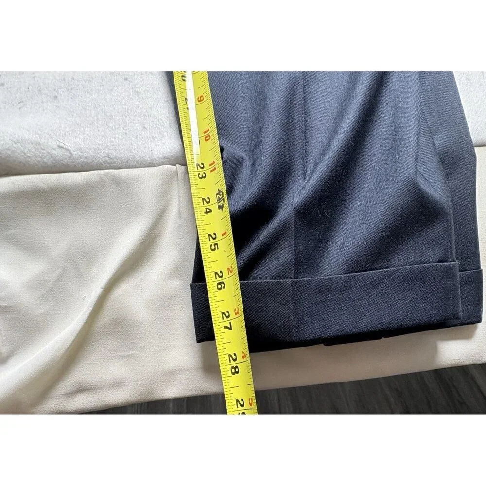 RALPH LAUREN‎ Men Dress Pants Sz 38x32 Blue Pleated Cuff Hem Professional 28-4